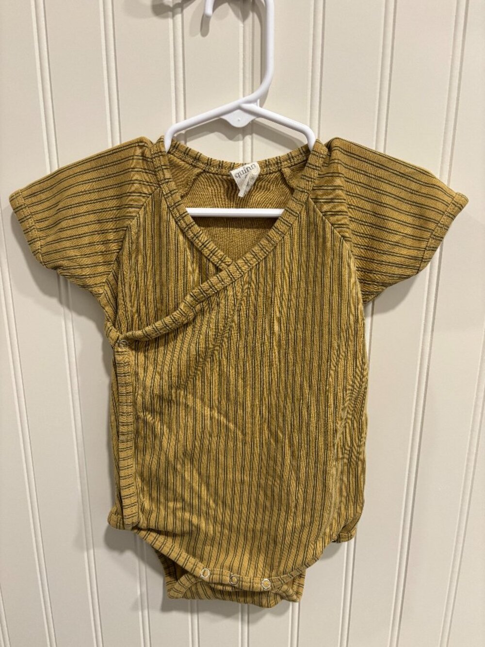Kate Quinn 100% Cotton Mustard Yellow Kimono Bodysuit